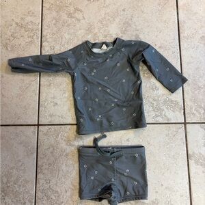 Quincy Mae Gray Swim Set 6-12 month